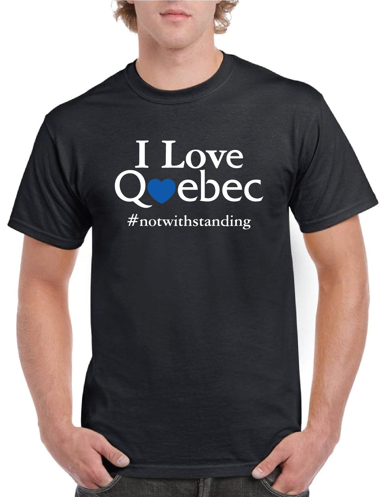 I Love Quebec Men's Black T-Shirt